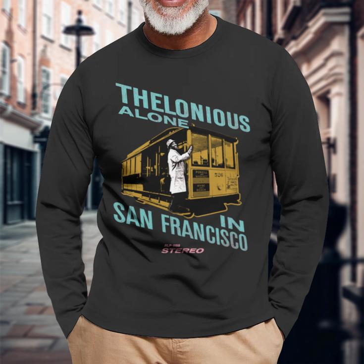 セロニアス・モンク・ジャズ・マーチ サンフランシスコのアローン 長袖tシャツ 長袖Tシャツ 高齢者への贈り物