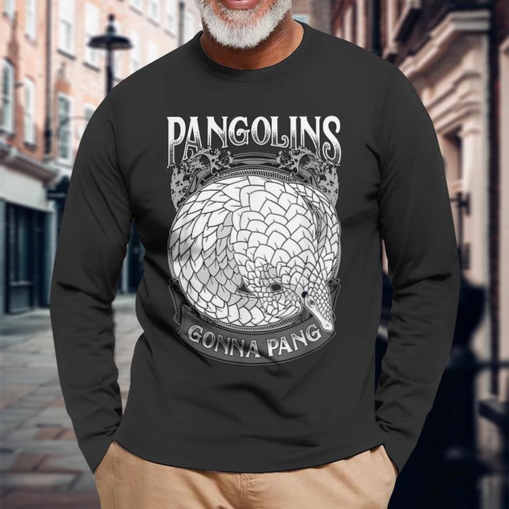 センザンコウ パンゴナ パン面白い パンゴリン アニマルを救います 長袖Tシャツ 高齢者への贈り物