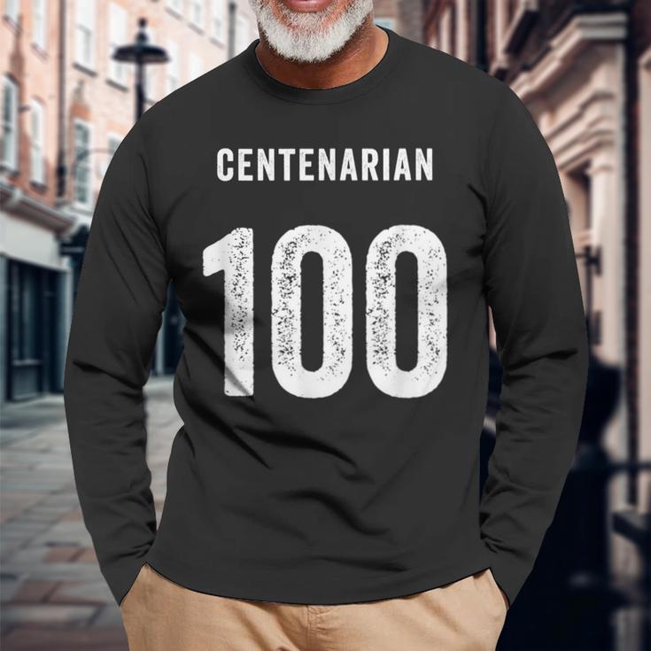 センテナリアン 100周年記念素晴らしい 100歳の誕生日おめでとう 長袖Tシャツ 高齢者への贈り物