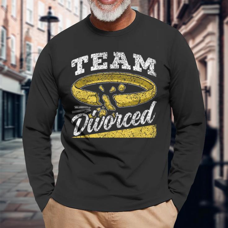 チーム・バツイチ 元 セパレート 皮肉 離婚 長袖Tシャツ 高齢者への贈り物