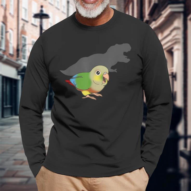 ティーレックス コニュア シャドウオウム パイナップル コニュア ペット 鳥 恋人 長袖Tシャツ 高齢者への贈り物