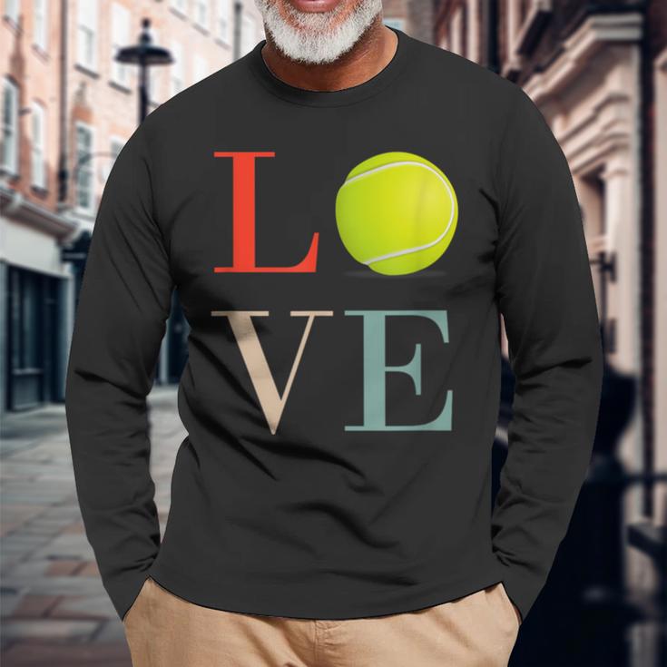 テニス Love バスケ 面白tシャツ おもしろ 服 オリジナル テニス部 おもしろグッズ ネタ メンズ 長袖Tシャツ 高齢者への贈り物