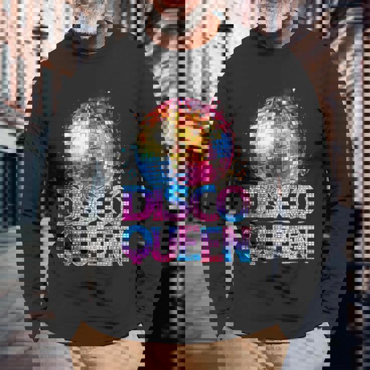 ディスコクイーン 70年代ディスコをテーマにしたヴィンテージ70年代コスチューム。 長袖Tシャツ 高齢者への贈り物