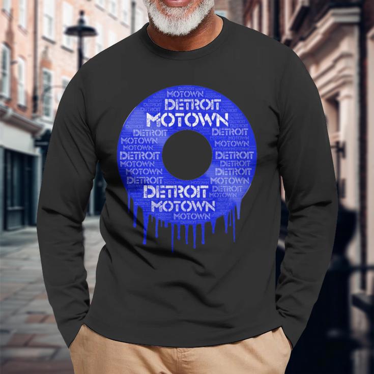 デトロイトモータウンレコードtシャツ モータウンレコードtシャツ 長袖Tシャツ 高齢者への贈り物