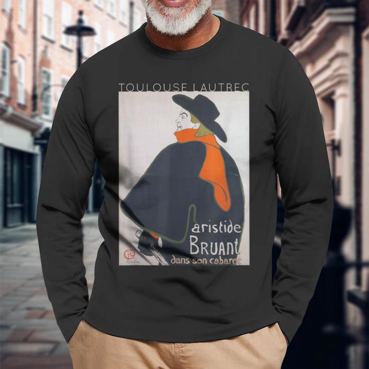 トゥールーズ・ロートレック アリスティド・ブリュアン キャバレー 長袖Tシャツ 高齢者への贈り物