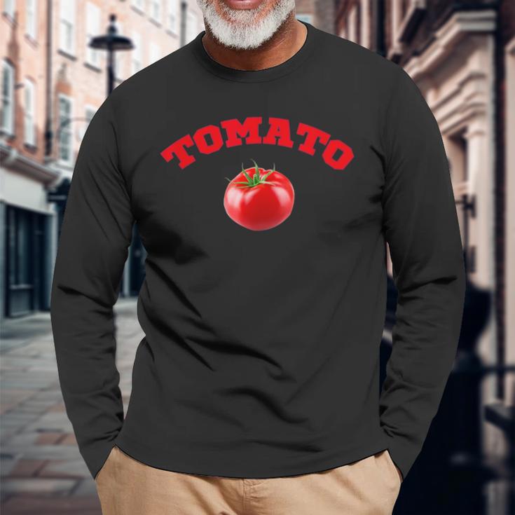 トマトティーVegetable 長袖Tシャツ 高齢者への贈り物