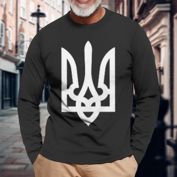 トライデント ウクライナのヴォロディーミル・ゼレンスキー ウクライナ大統領 長袖Tシャツ 高齢者への贈り物