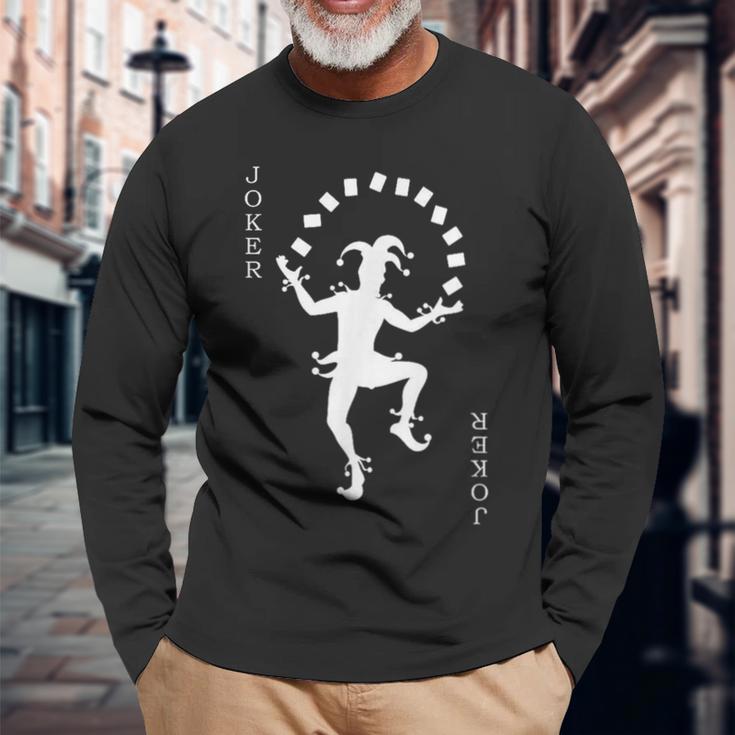 トランプジョーカーtシャツ 長袖Tシャツ 高齢者への贈り物