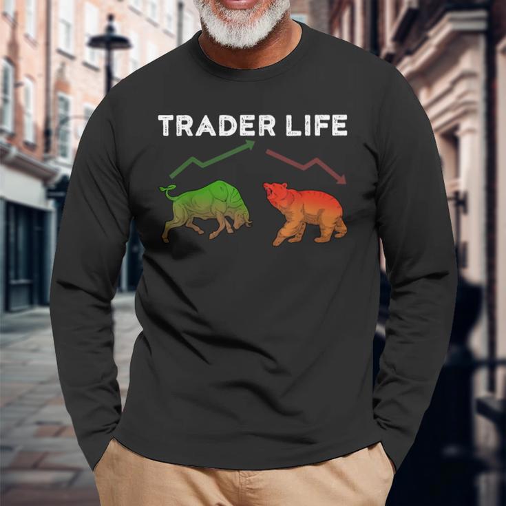 トレーダーtシャツストックtシャツデイトレードシャツマーケット外国為替 長袖Tシャツ 高齢者への贈り物