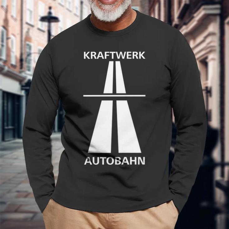 ドイツでの楽しい高速運転のためのクラフトワークアウトバーン 長袖tシャツ 長袖Tシャツ 高齢者への贈り物