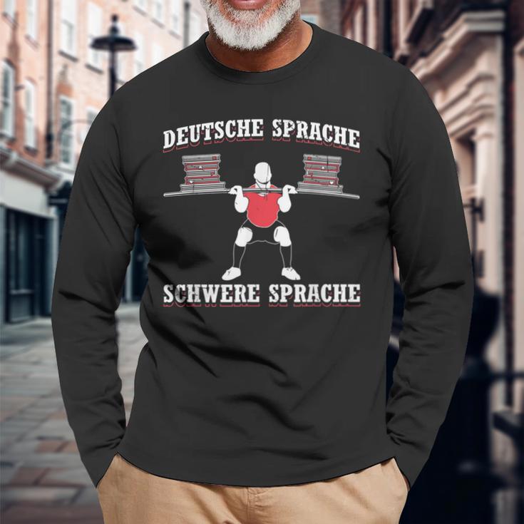 ドイツヘビー言語ゲルマニスティック文学 長袖Tシャツ 高齢者への贈り物