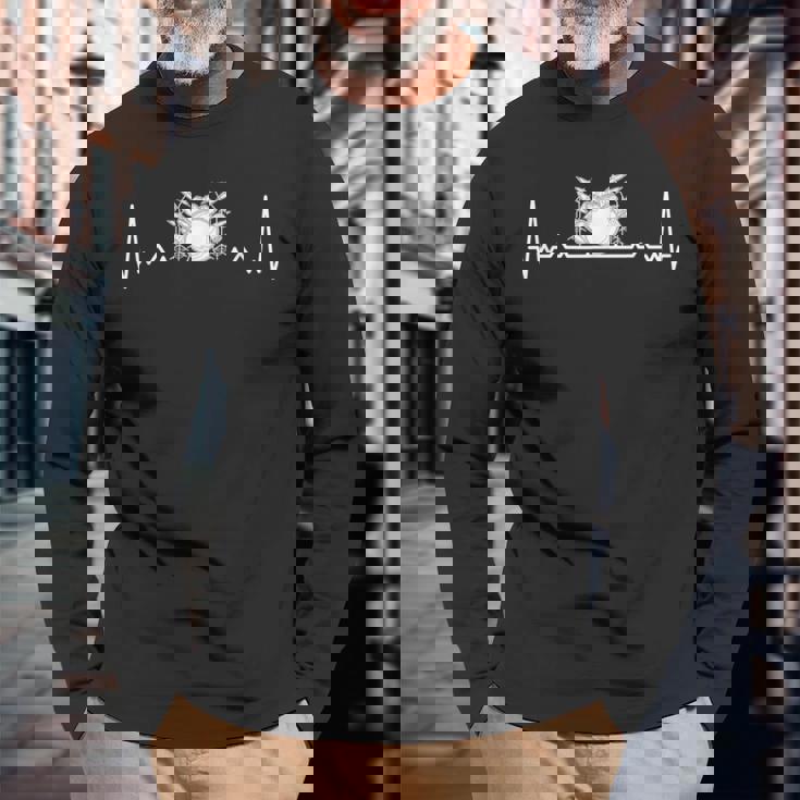 ドラムセット I ドラムセット ドラムスティック ドラムモチーフ 長袖Tシャツ 高齢者への贈り物