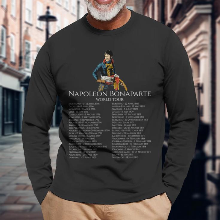 ナポレオン・ボナパルト・ワールドツアー-フランスの歴史 長袖Tシャツ 高齢者への贈り物