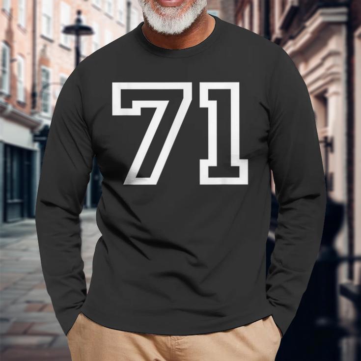 ナンバー71 代表チームスポーツチーム 誕生日 年齢 年 長袖Tシャツ 高齢者への贈り物