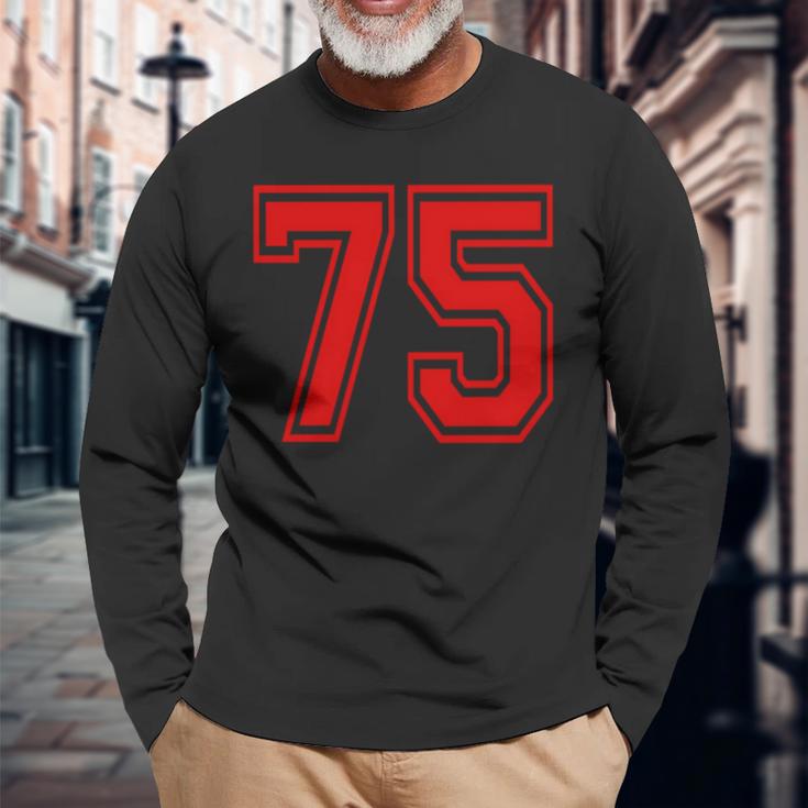 ナンバー75 Redports Teamtyle 長袖tシャツ 長袖Tシャツ 高齢者への贈り物