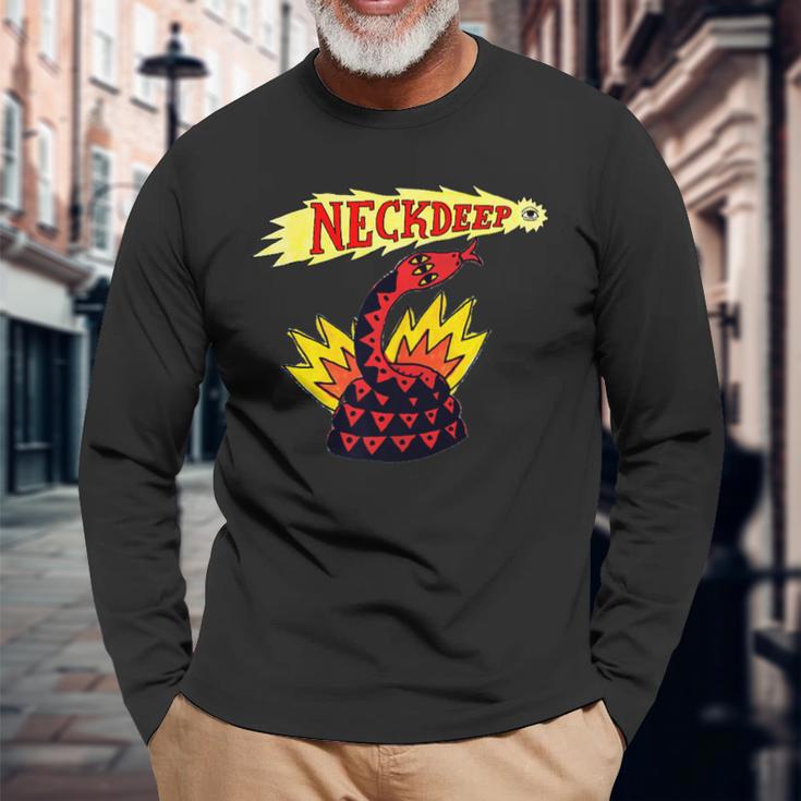 ネックディープシューティングアイ 長袖Tシャツ 高齢者への贈り物