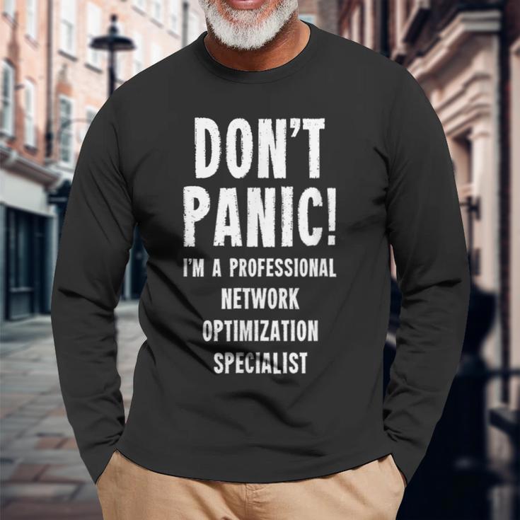 ネットワーク最適化スペシャリスト 長袖Tシャツ 高齢者への贈り物