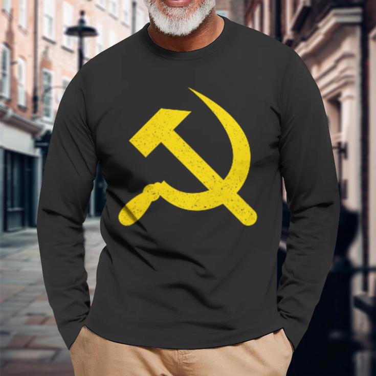 ハンマーと鎌のシンボル Cccp ソビエト連邦 長袖Tシャツ 高齢者への贈り物