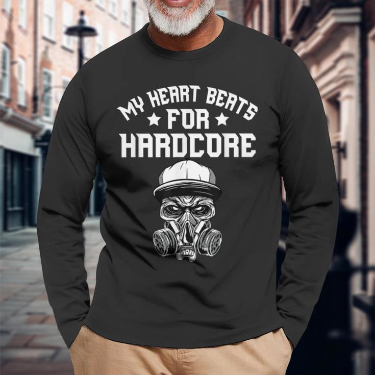 ハードコア・パンク・ガバー・テクノ・ハードコア・フェスティバル 長袖Tシャツ 高齢者への贈り物