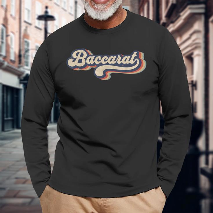 バカラ ビンテージ レトロデザイン バカラ カードゲーム 長袖Tシャツ 高齢者への贈り物