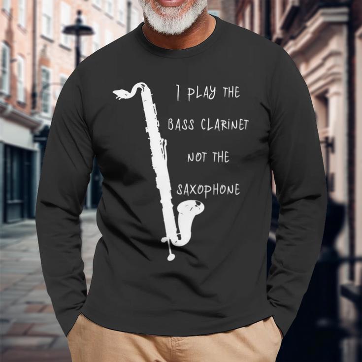 バスクラリネット 長袖tシャツ 長袖Tシャツ 高齢者への贈り物