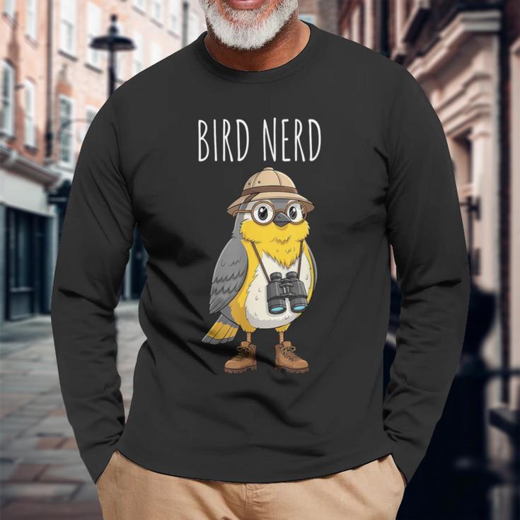 バードナードバードウォッチング 長袖Tシャツ 高齢者への贈り物