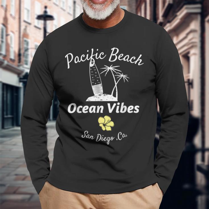 パシフィックビーチ サンディエゴ オーシャンバイブ 長袖Tシャツ 高齢者への贈り物