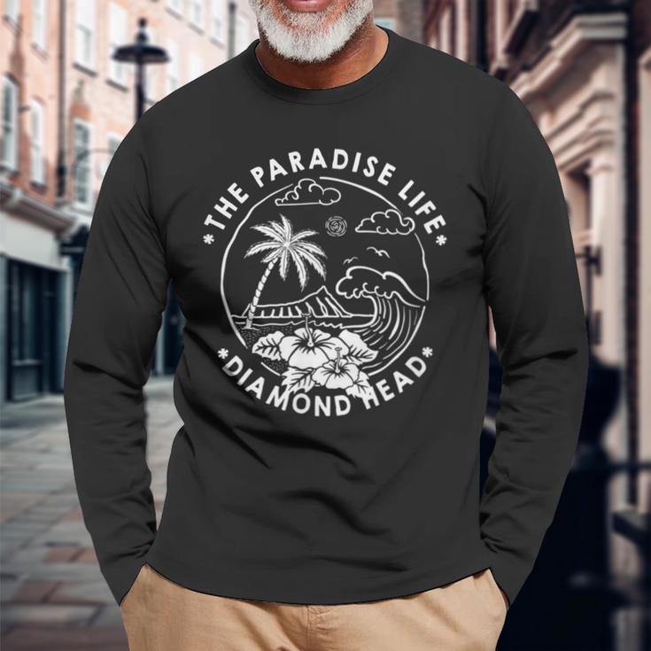 パラダイス・ライフ ダイヤモンドヘッド ハワイ 長袖Tシャツ 高齢者への贈り物