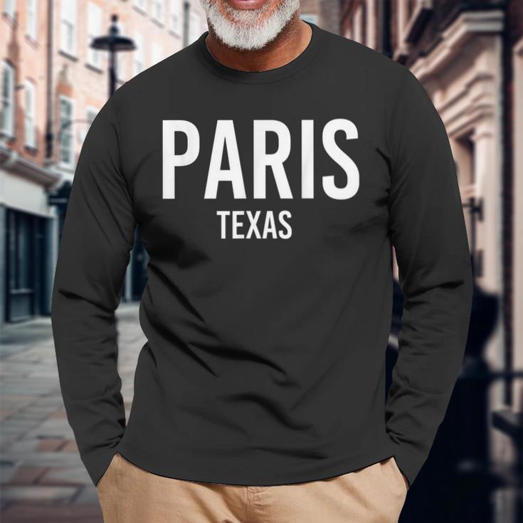 パリ テキサス Tx Usa 愛国心 ビンテージ スポーツ 長袖Tシャツ 高齢者への贈り物