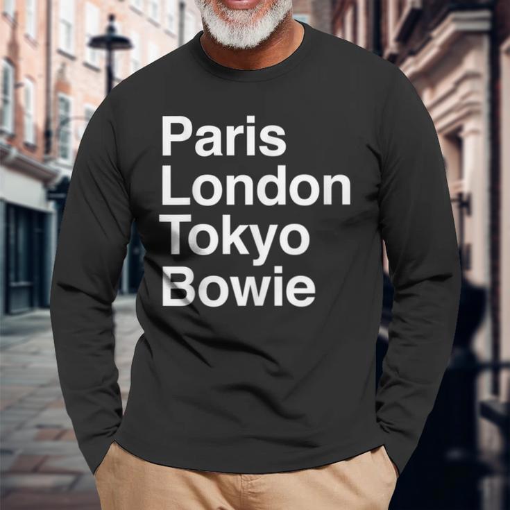 パリ東京ロンドンボウイ ギフトデザイン Bowieouvenir 長袖Tシャツ 高齢者への贈り物