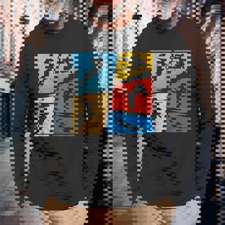 パルクール ヴィンテージ フリーランニングパルクール ランナー パルクール 長袖Tシャツ 高齢者への贈り物