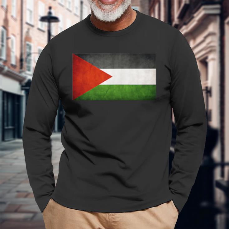 パレスチナ国旗tシャツパレスチナ国旗 長袖Tシャツ 高齢者への贈り物