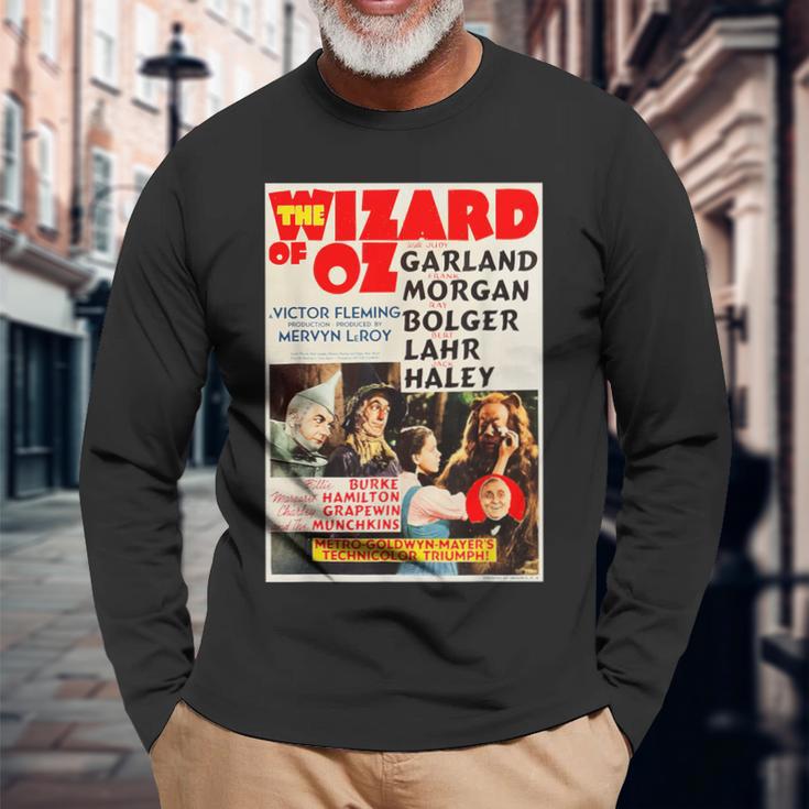 ビンテージオズの魔法使いポスター 長袖Tシャツ 高齢者への贈り物