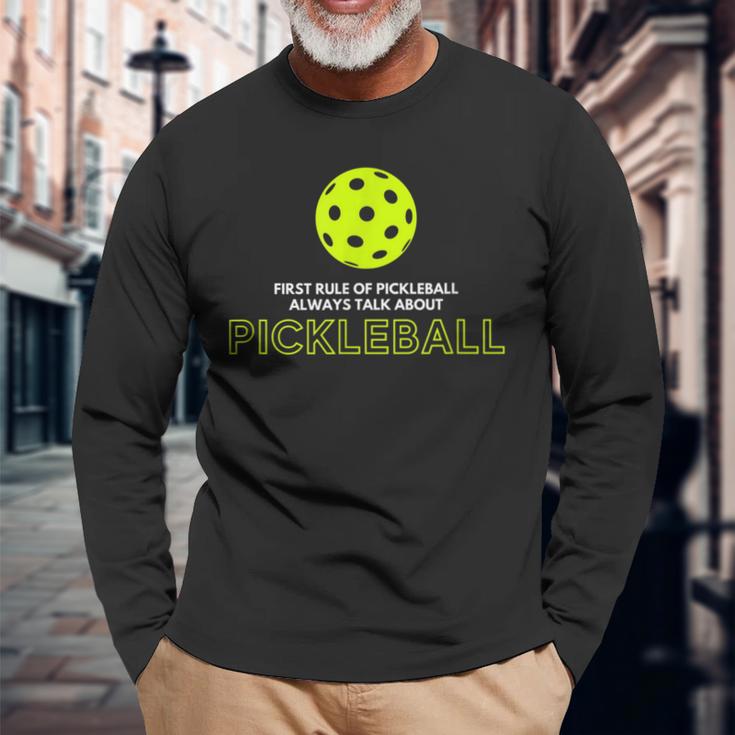 ピックルボール第一ルール 長袖Tシャツ 高齢者への贈り物