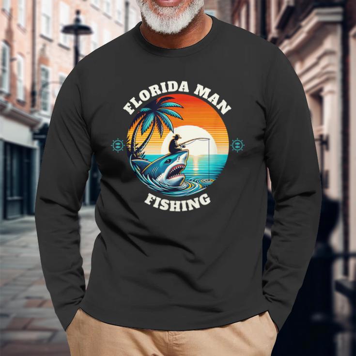 フロリダ・マン・フィッシング 長袖Tシャツ 高齢者への贈り物