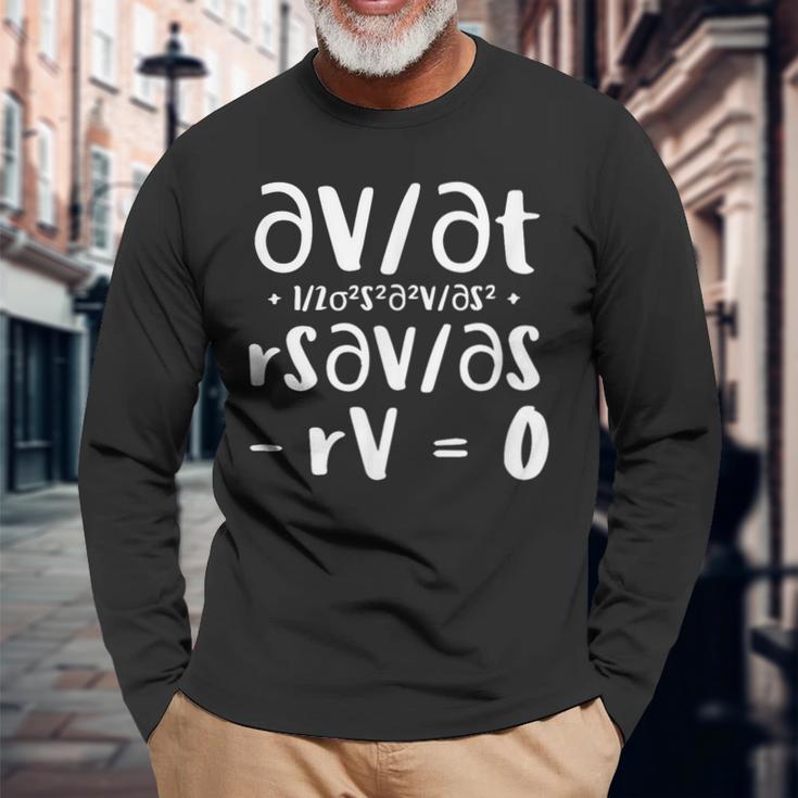 ブラックショールズ方程式 長袖Tシャツ 高齢者への贈り物