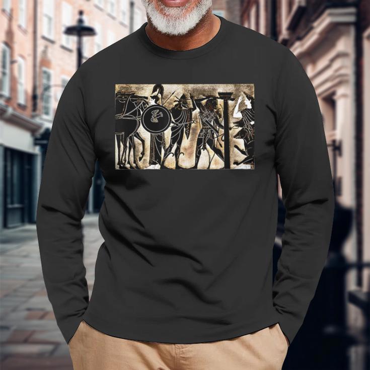 ヘラクレス・ケルベロス ギリシャ・ギリシャ神話 長袖Tシャツ 高齢者への贈り物
