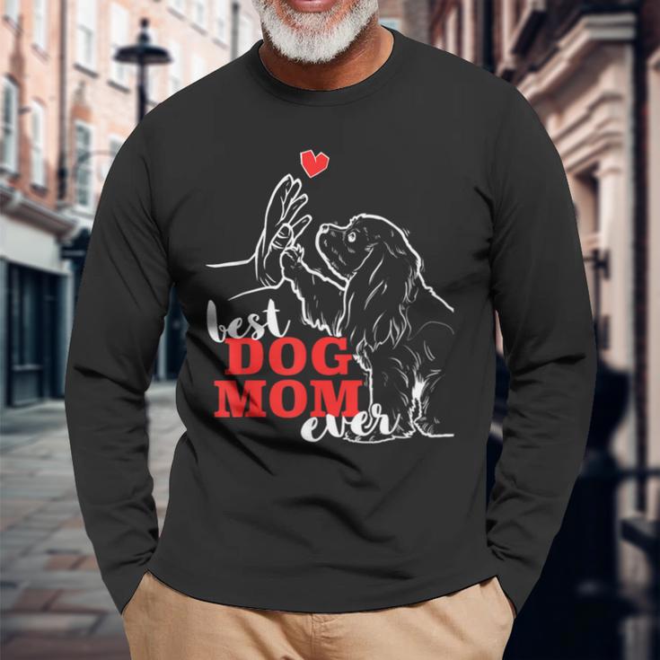 ベスト・キャバリア・キング・チャールズ・スパニエル・パパ・スパニエル 長袖Tシャツ 高齢者への贈り物