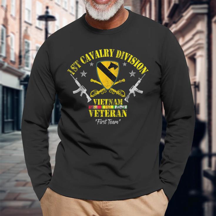 ベトナム退役軍人第1騎兵師団愛国退役軍人の日 長袖Tシャツ 高齢者への贈り物