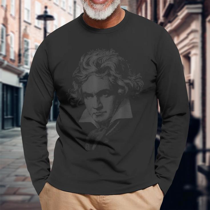 ベートーヴェン ルートヴィヒ・ヴァン・ベートーヴェン 長袖Tシャツ 高齢者への贈り物