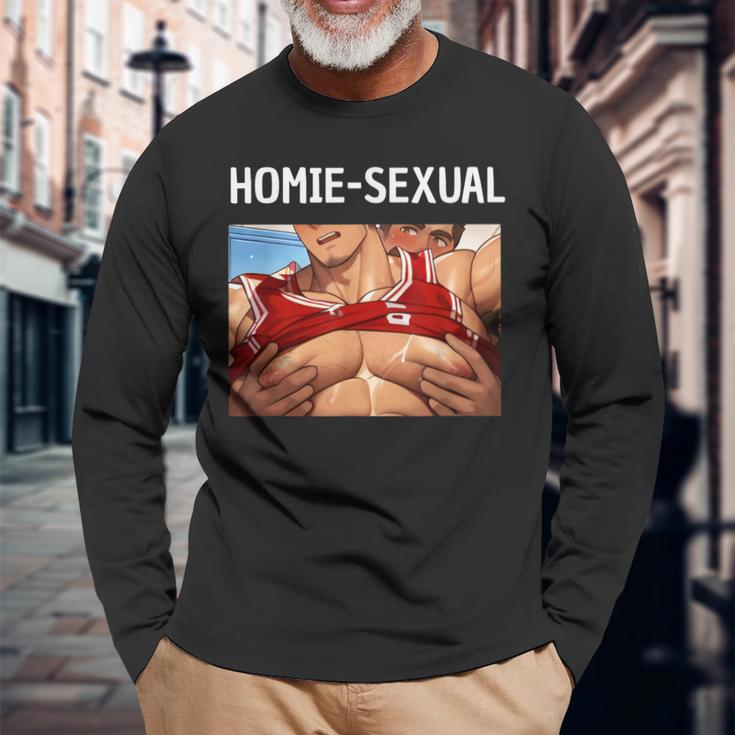 ホーミー ゲイ Irl ブロミーム 筋肉 バラ アニメ セクシー マンガ コミック 長袖Tシャツ 高齢者への贈り物