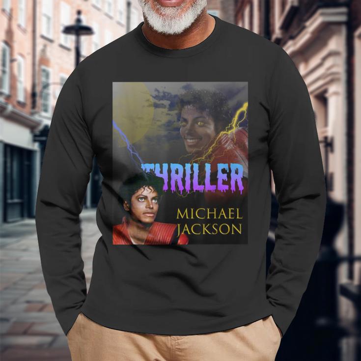 マイケルジャクソン 067 Thriller 長袖Tシャツ 高齢者への贈り物