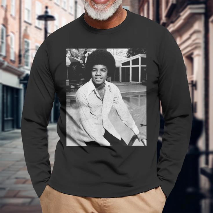 マイケル・ジャクソン アット Laホーム ザ・ジャクソン5 1975 長袖Tシャツ 高齢者への贈り物