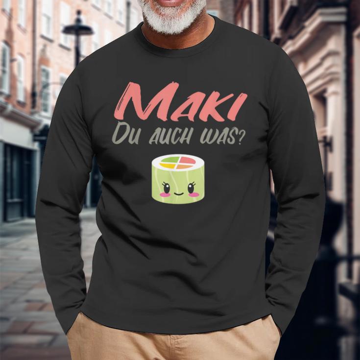 マキ・デュ・オーシュはマキ寿司 巻き寿司 長袖Tシャツ 高齢者への贈り物