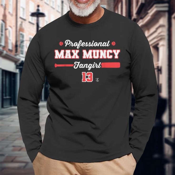 マックス・マンシー プロフェッショナル・ファンガール・ゲームデー 長袖Tシャツ 高齢者への贈り物