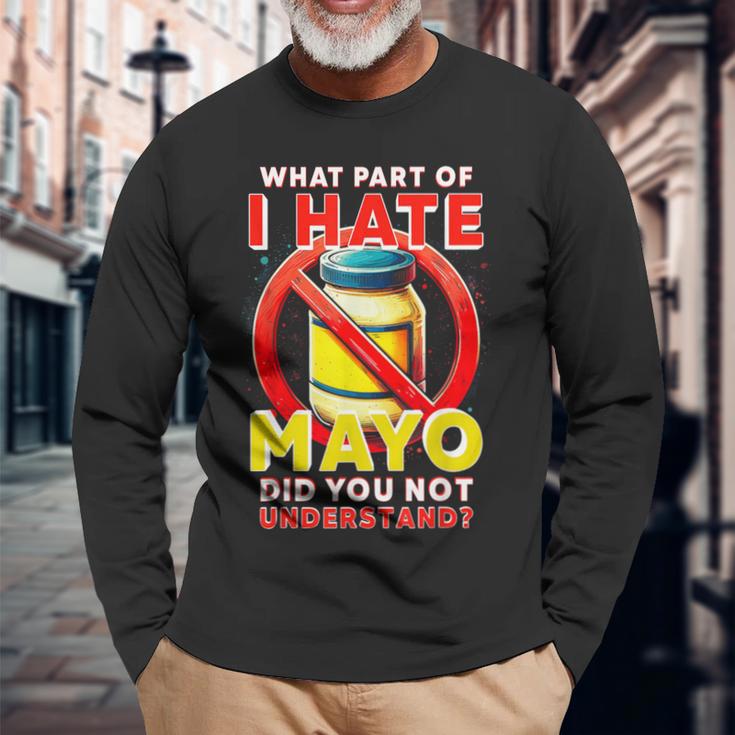 マヨネーズ嫌い 長袖Tシャツ 高齢者への贈り物