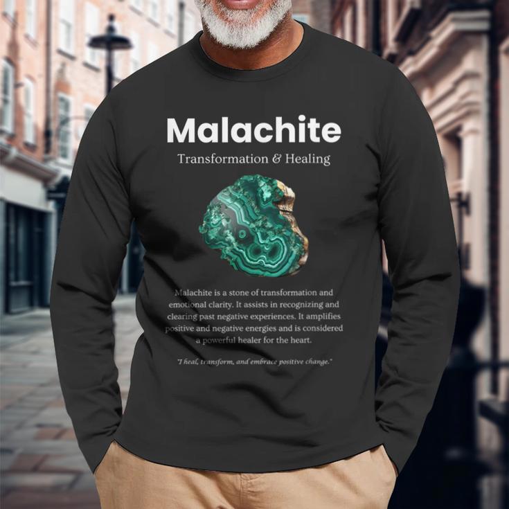 マラカイト宝石の意味 長袖Tシャツ 高齢者への贈り物