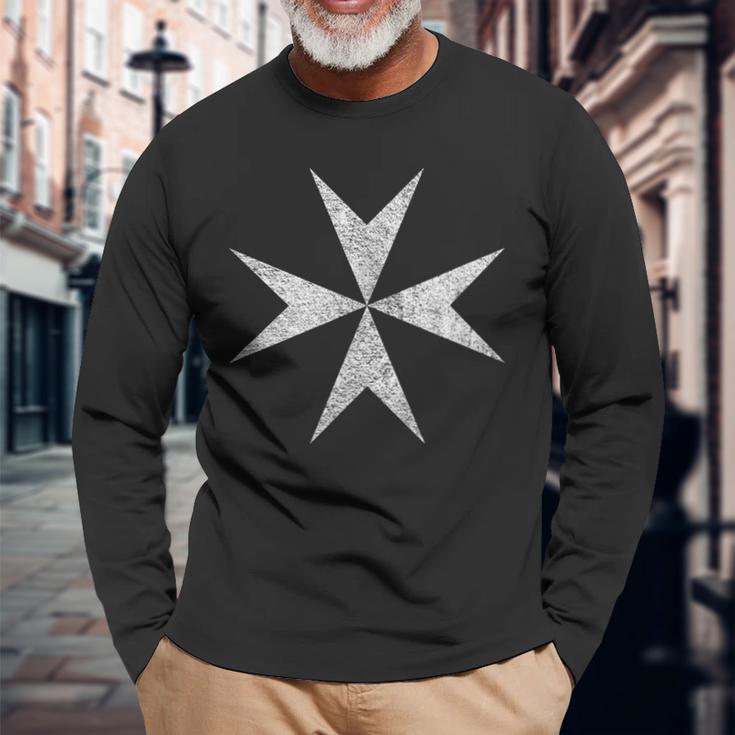 マルタ十字架騎士 病院 マルタ十字軍 長袖Tシャツ 高齢者への贈り物