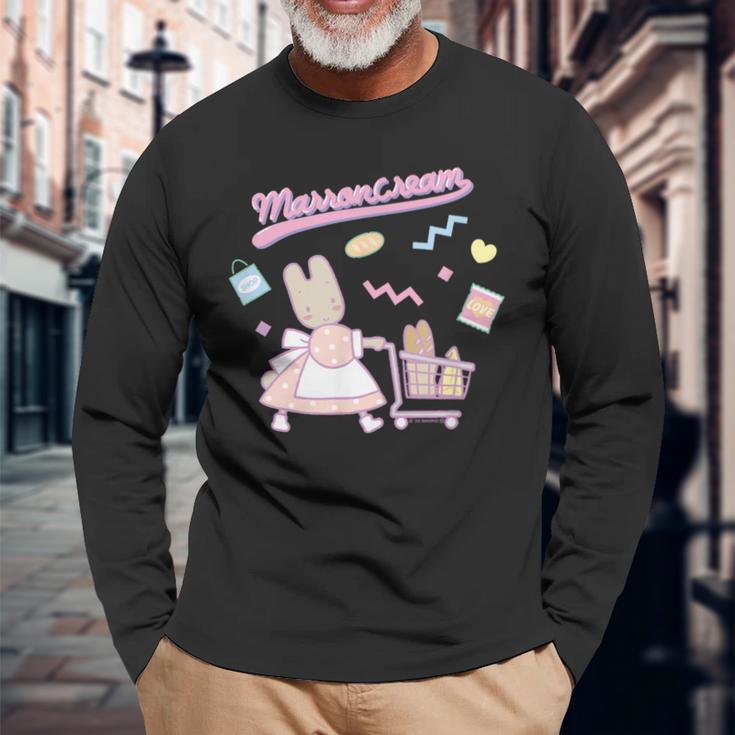 マロンクリーム ショッピングpop 長袖Tシャツ 高齢者への贈り物