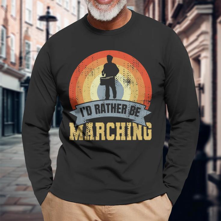 マーチングクォーツドラム ラバー スネアドラム 長袖Tシャツ 高齢者への贈り物